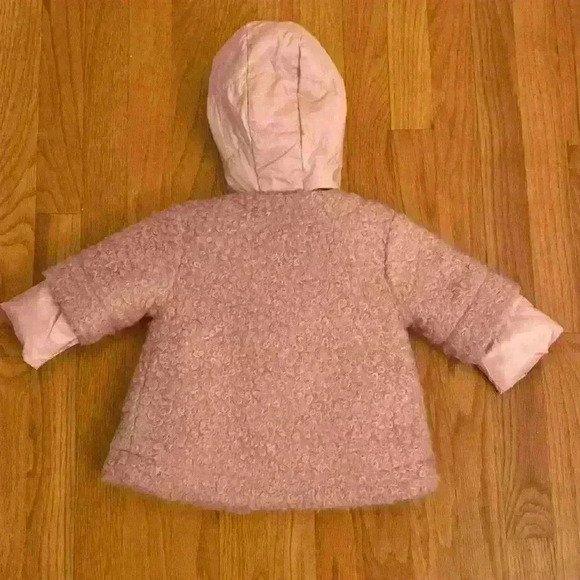 Beautiful Habitual Kid Pink Sherpa Coat, Removable Puffer Jacket 2 in 1 Coat - Picture 5 of 8